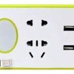 Enchufe con luz de noche led y USB